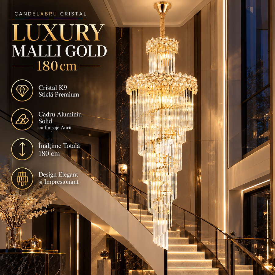 Полилей кристал LUXURY Malli 180cm