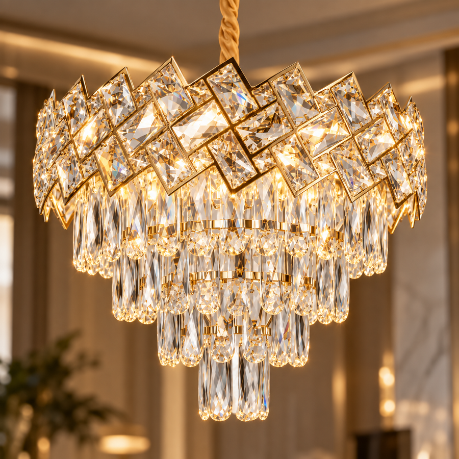 Полилей от кристал MALLI Gold ⌀40CM