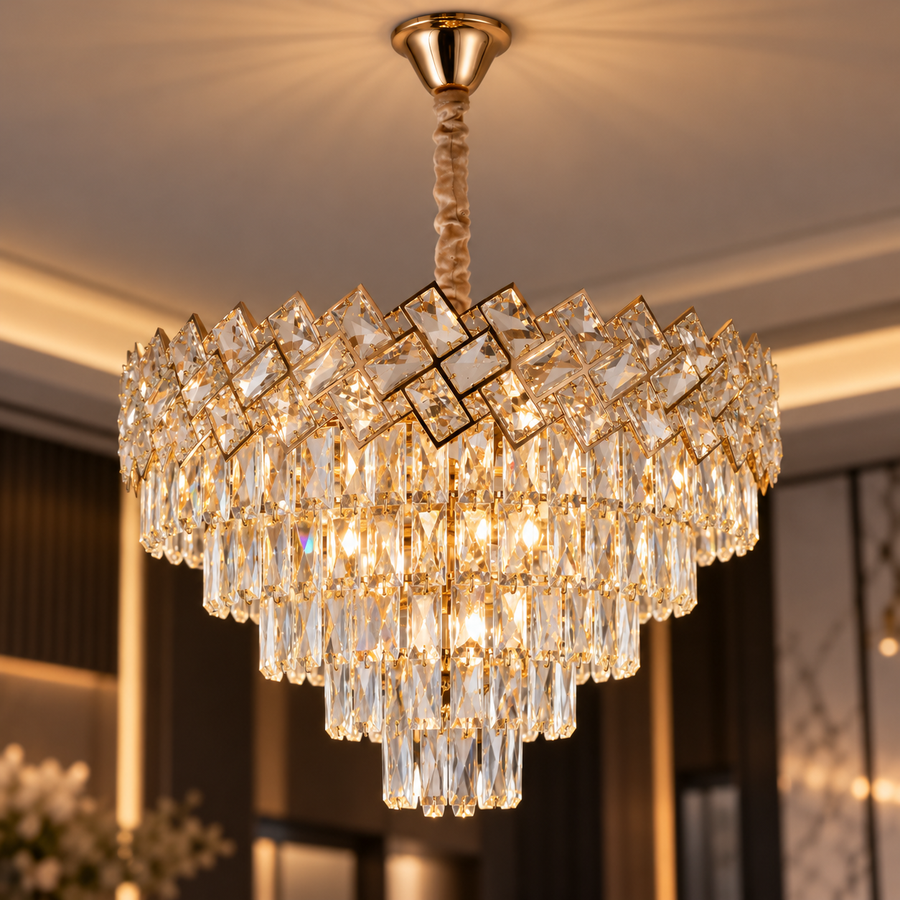 Полилей кристал MALLI Gold ⌀50CM