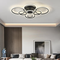 LED осветително тяло Circle 4+4 Gigant Black еквивалент 1000W с дистанционно
