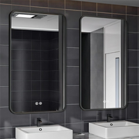 LED огледало 60x80cm с черна рамка, 3 вида светлина, против запотяване и Touch OD041/BK