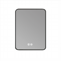 LED огледало 60x80cm с черна рамка, 3 вида светлина, против запотяване и Touch OD041/BK