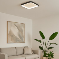 Плафониера LED Black Square 48cm Еквивалент 200W
