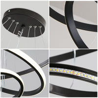 LED осветително тяло MAMBA Black 3 сегмента еквивалент 600W с дистанционно