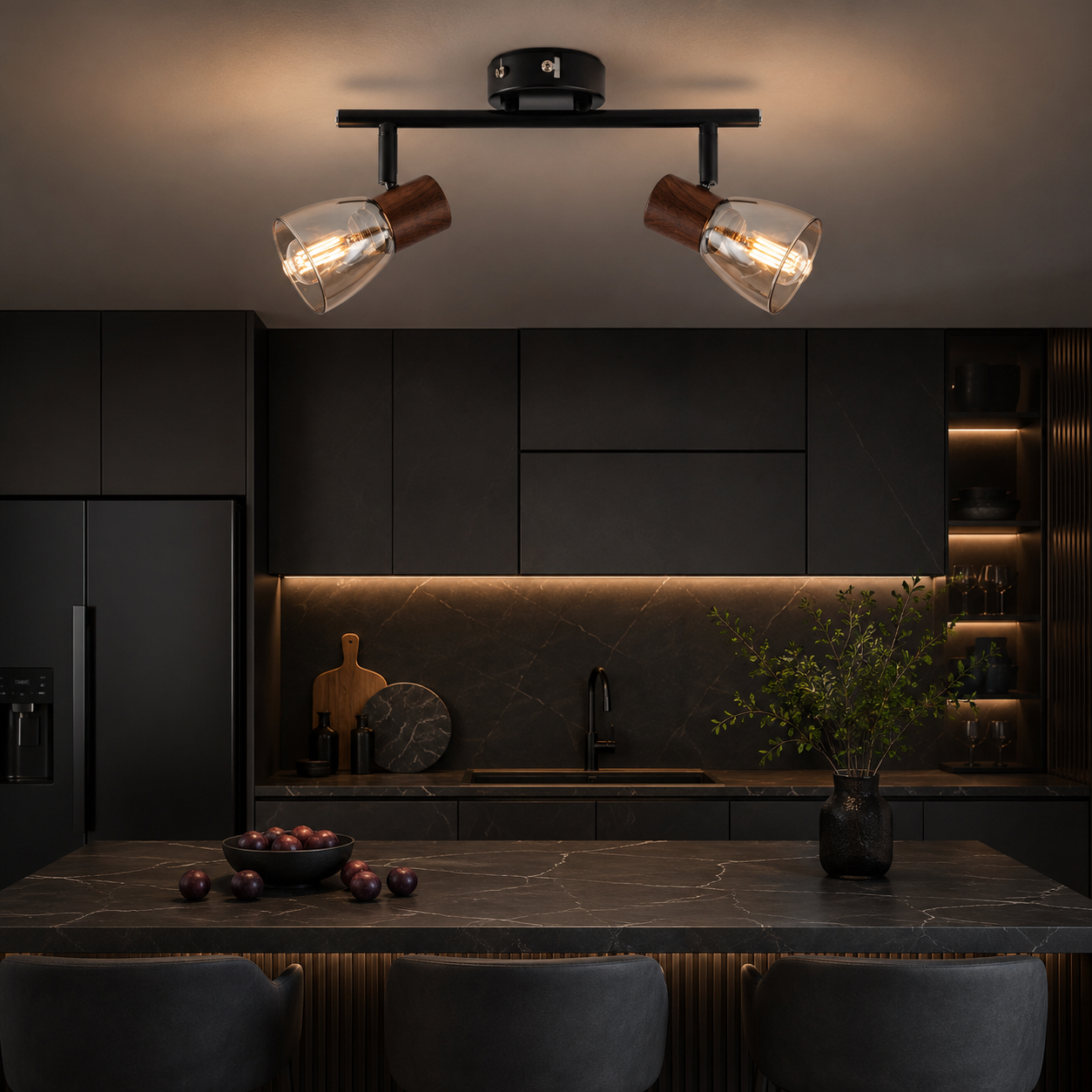 Осветително тяло ZEDY Black с 2 спота