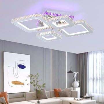 LED осветително тяло 2+2 DIAMOND RGB Chrome кристал Еквивалент 400W