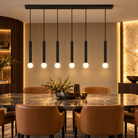 LED осветително тяло тип пендел LORETO Black еквивалент 400W