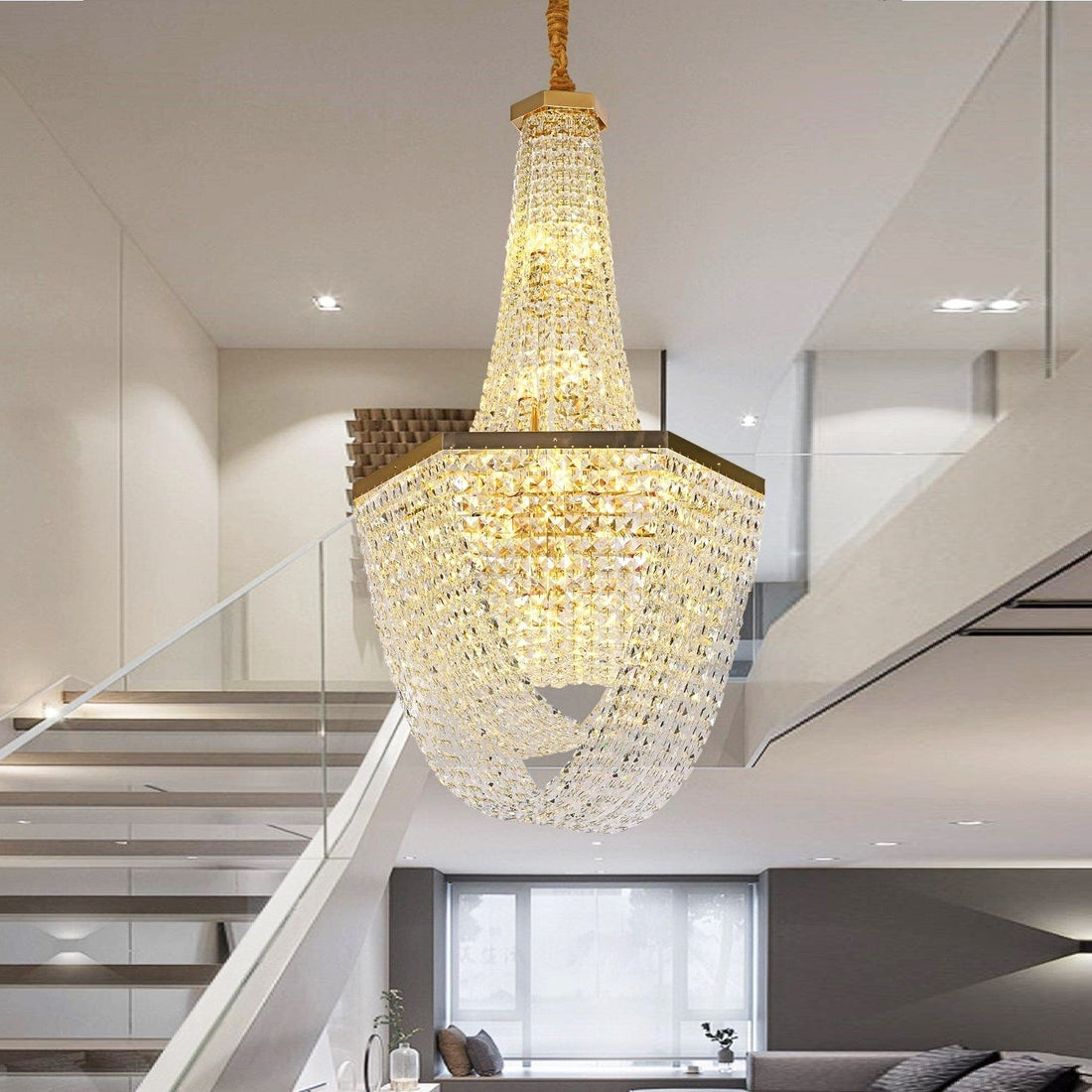 Полилей кристал LUXURY Golden 115cm -P82402