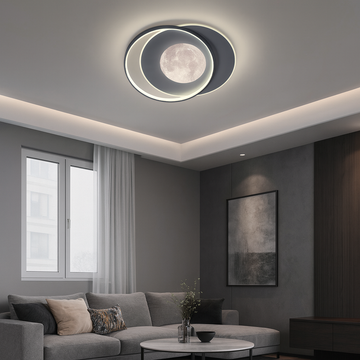 LED осветително тяло Double Circle Mini-Moon Еквивалент 400W с дистанционно