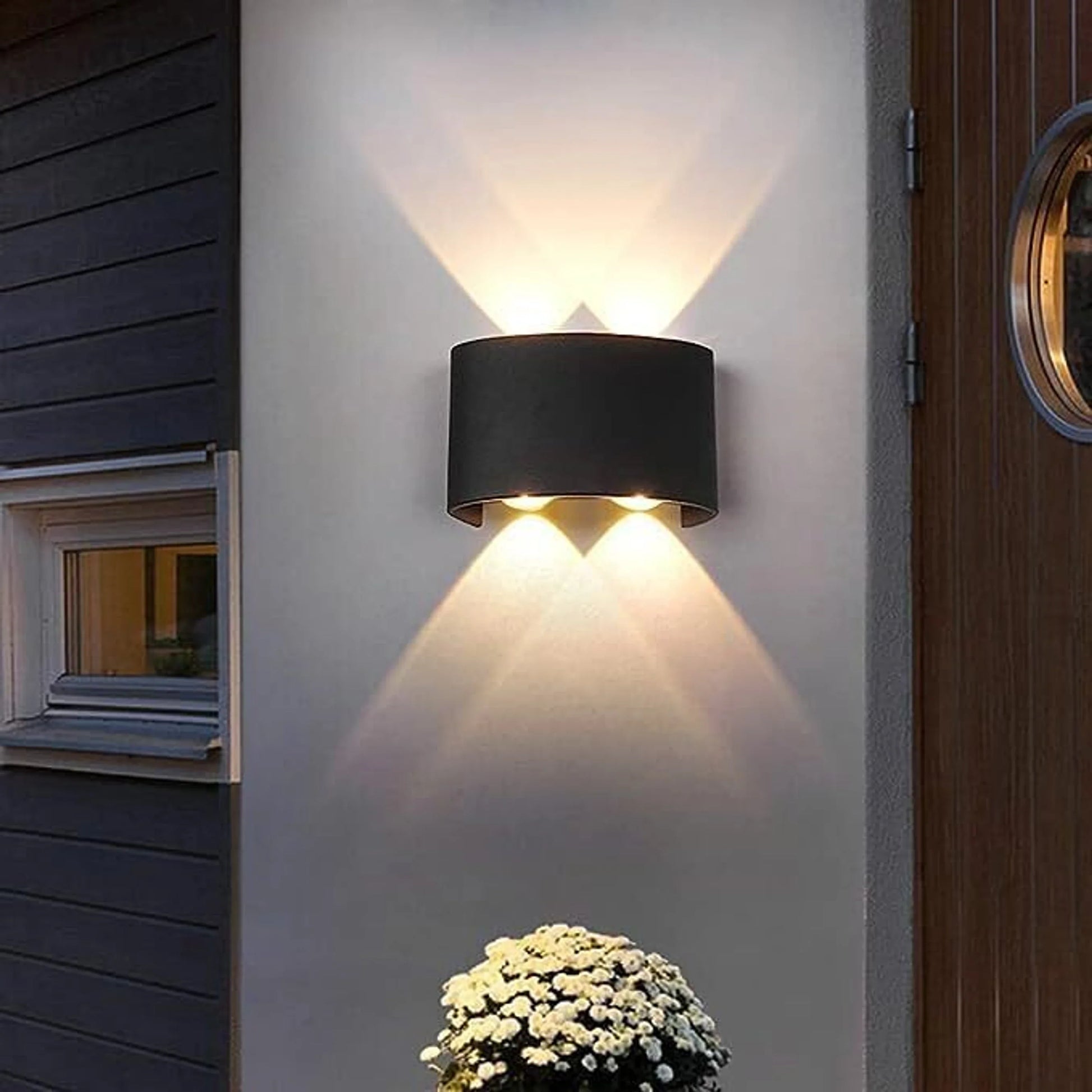 LED аплик 4W TRIO за външен монтаж Черен