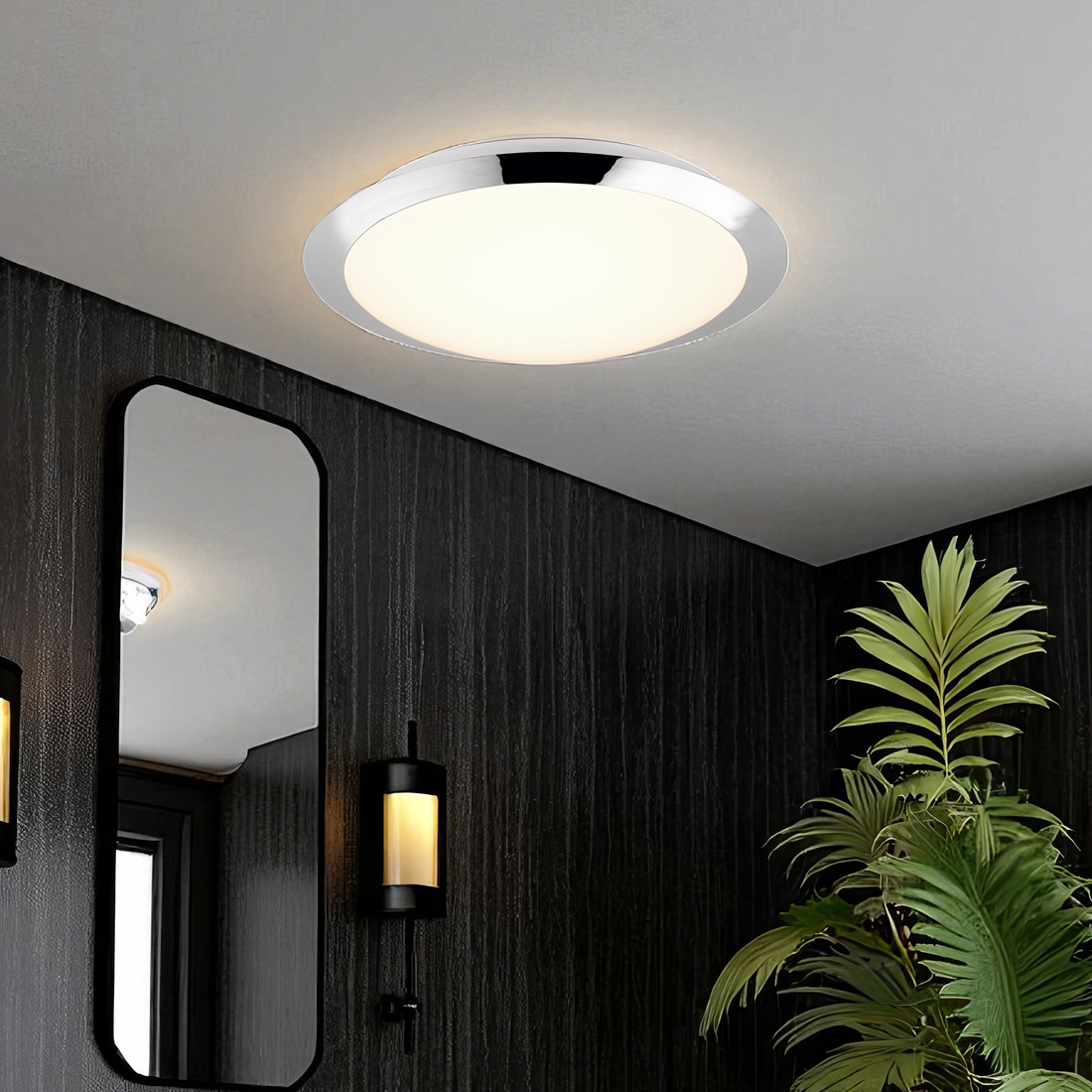 LED плафон за баня IP44 Umberto Хром 12W Еквивалент 100W