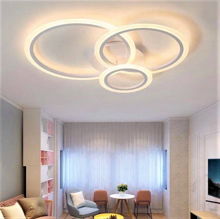 LED осветително тяло 3 WHITE CIRCLE Еквивалент 300W Дистанционно управление