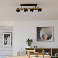 Осветително тяло HORNWOOD Black & Brown 100CM