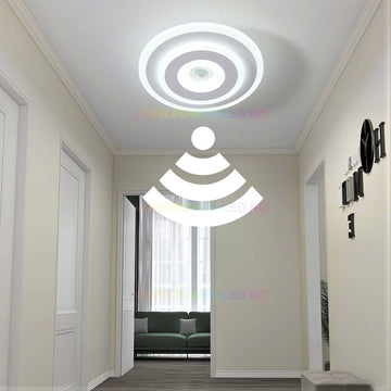 LED осветително тяло 24W кръгло със сензор за движение, еквивалент 150W