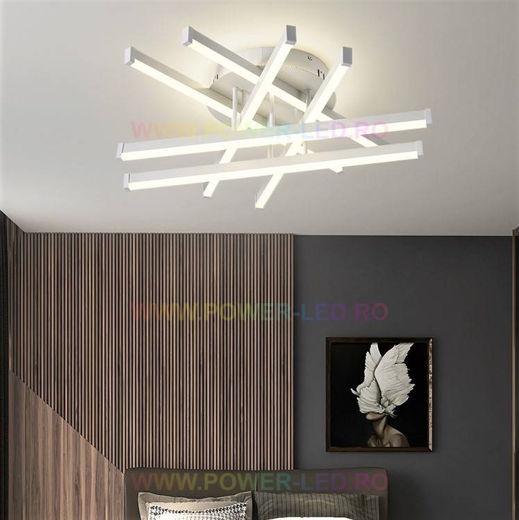 LED осветително тяло 120W 6 LINES Design Round Бяла SMART Еквивалент 500W
