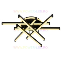 LED осветително тяло 150W 6 LINES Design Round Black с дистанционно