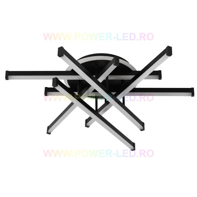 LED осветително тяло 150W 6 LINES Design Round Black с дистанционно