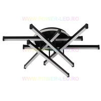 LED осветително тяло 150W 6 LINES Design Round Black с дистанционно