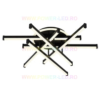 LED осветително тяло 150W 6 LINES Design Round Black с дистанционно