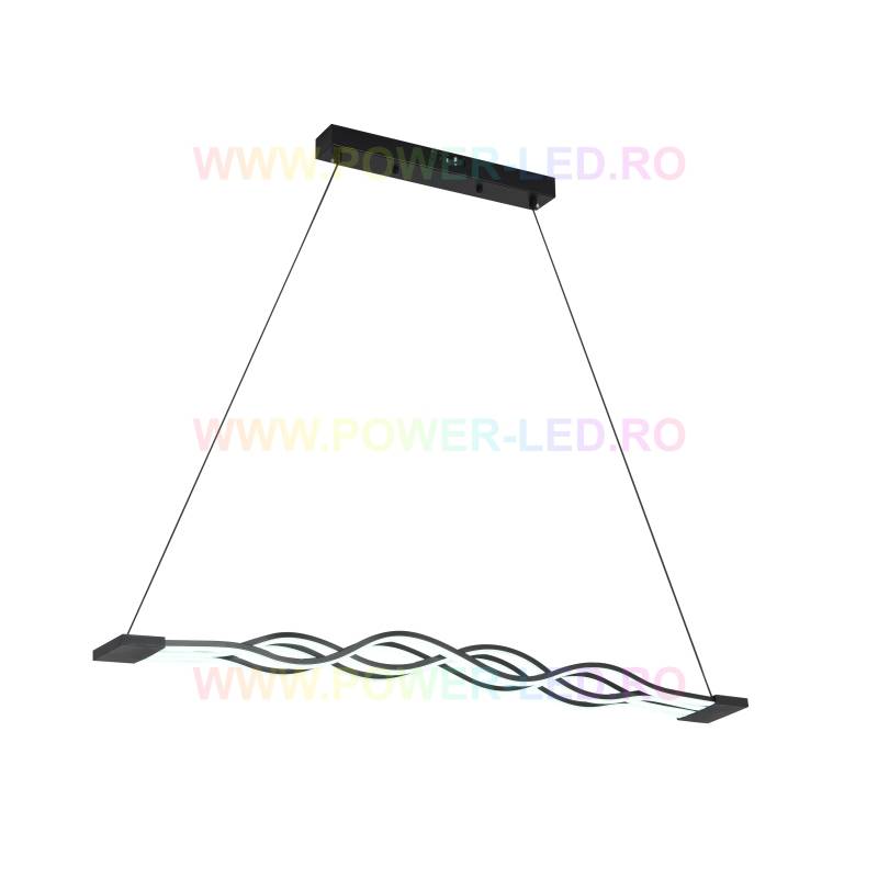 LED осветително тяло Waves Black еквивалент 800W с дистанционно