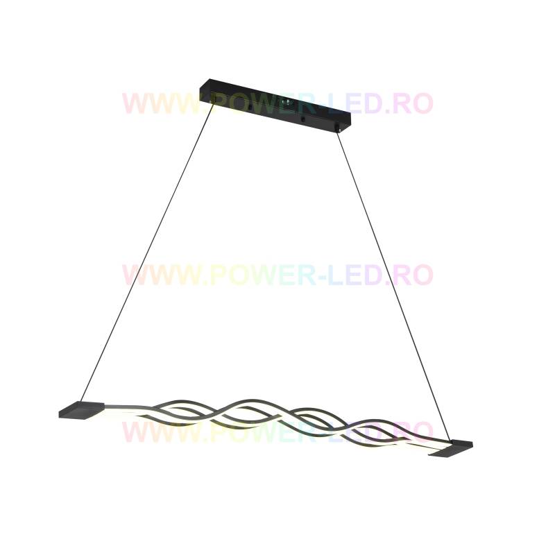 LED осветително тяло Waves Black еквивалент 800W с дистанционно