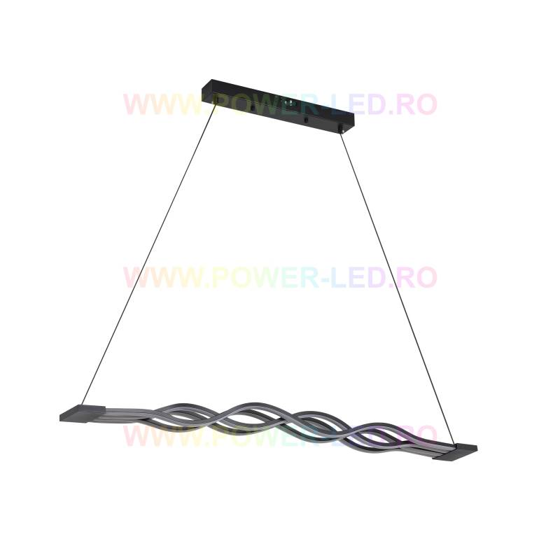 LED осветително тяло Waves Black еквивалент 800W с дистанционно