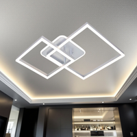 Осветително тяло LED TWO SQUARE SILVER Еквивалент 600W Дистанционно управление