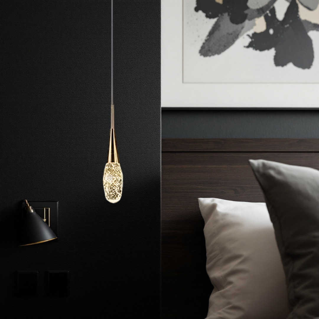Пендел LED Luxury Crystal Golden Drops