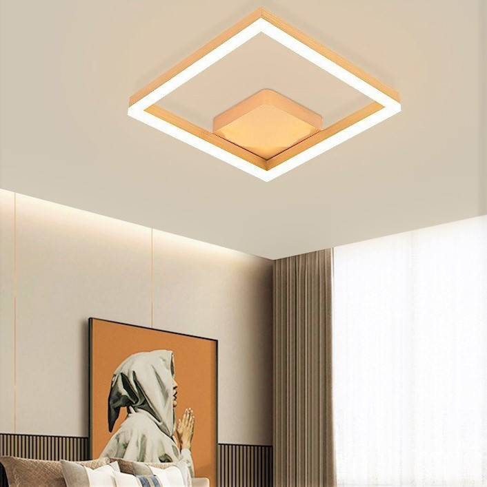 LED осветително тяло 80W ONE SQUARE Design Gold с дистанционно