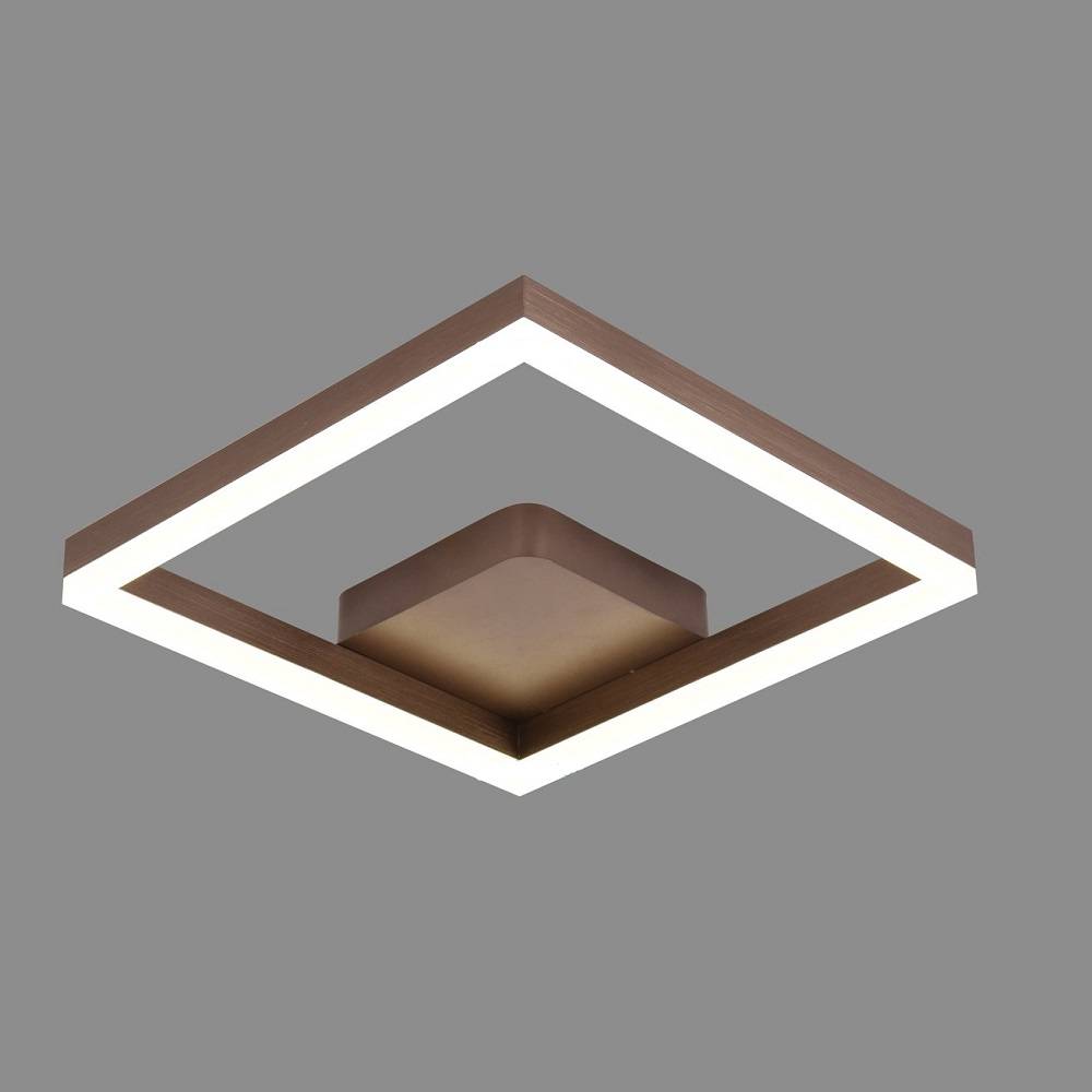 LED осветително тяло 80W ONE SQUARE Design кафяво с дистанционно