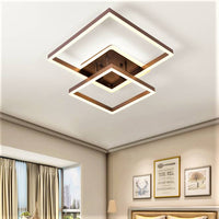 LED осветително тяло TWO SQUARE Кафяво Еквивалент 600W Дистанционно