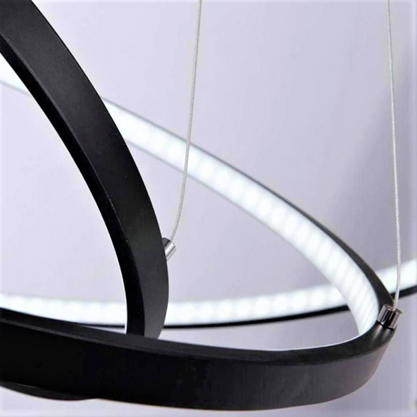 LED осветително тяло WONDER Black 3 Segmente еквивалент 600W с дистанционно