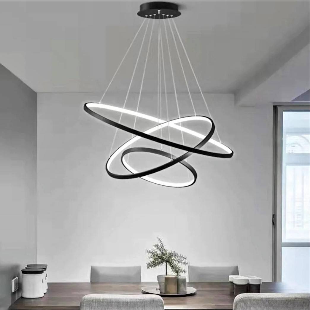 LED осветително тяло WONDER Black 3 Segmente еквивалент 600W с дистанционно