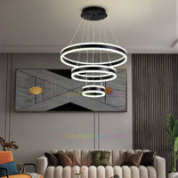 Lustra Led 308W King Black 3 Segmente Telecomanda Lighting Fixtures