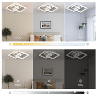 Осветително тяло LED TWO SQUARE SILVER Еквивалент 600W Дистанционно управление