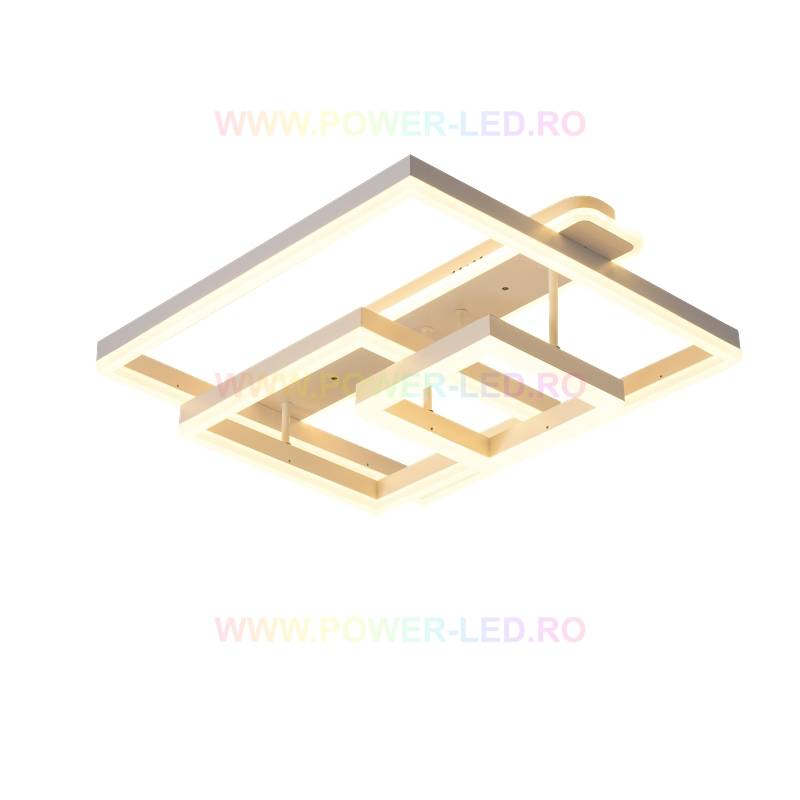 LED осветително тяло 214W BRUNOS SQUARES Бяло Дистанционно