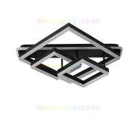 LED осветително тяло ALLIS SQUARES Black Еквивалент 800W С дистанционно