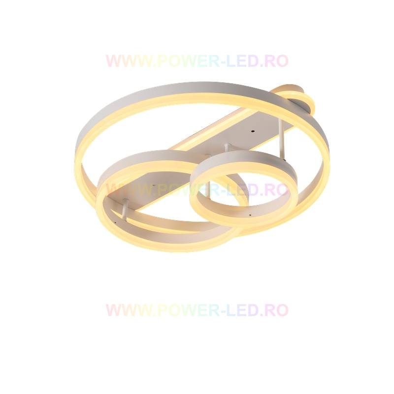 LED осветително тяло 174W BRUNOS RINGS Бяло с дистанционно