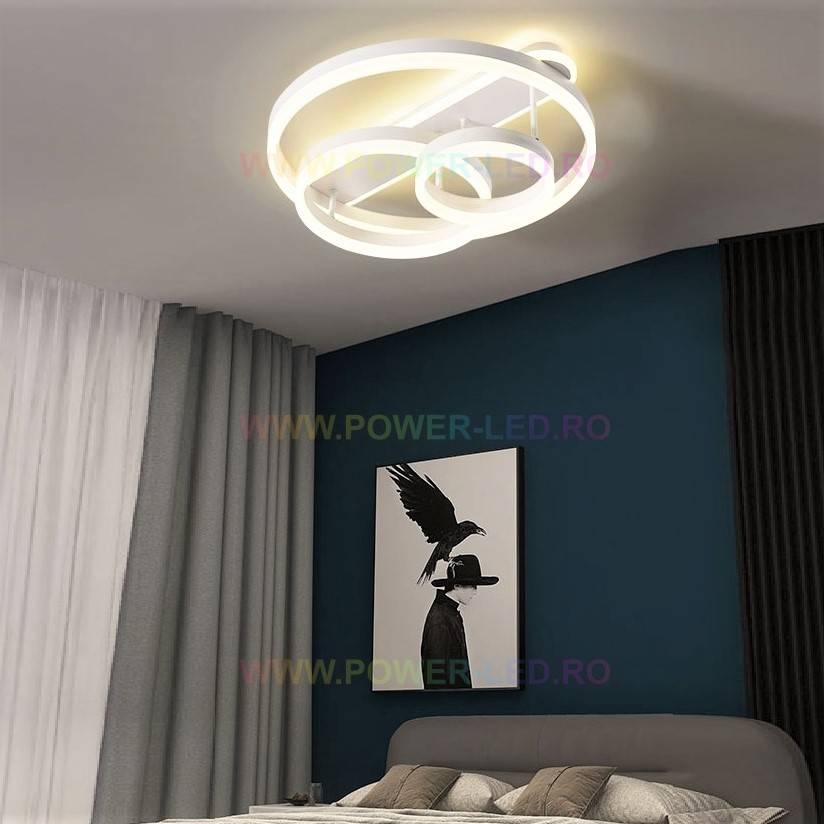 LED осветително тяло 174W BRUNOS RINGS Бяло с дистанционно