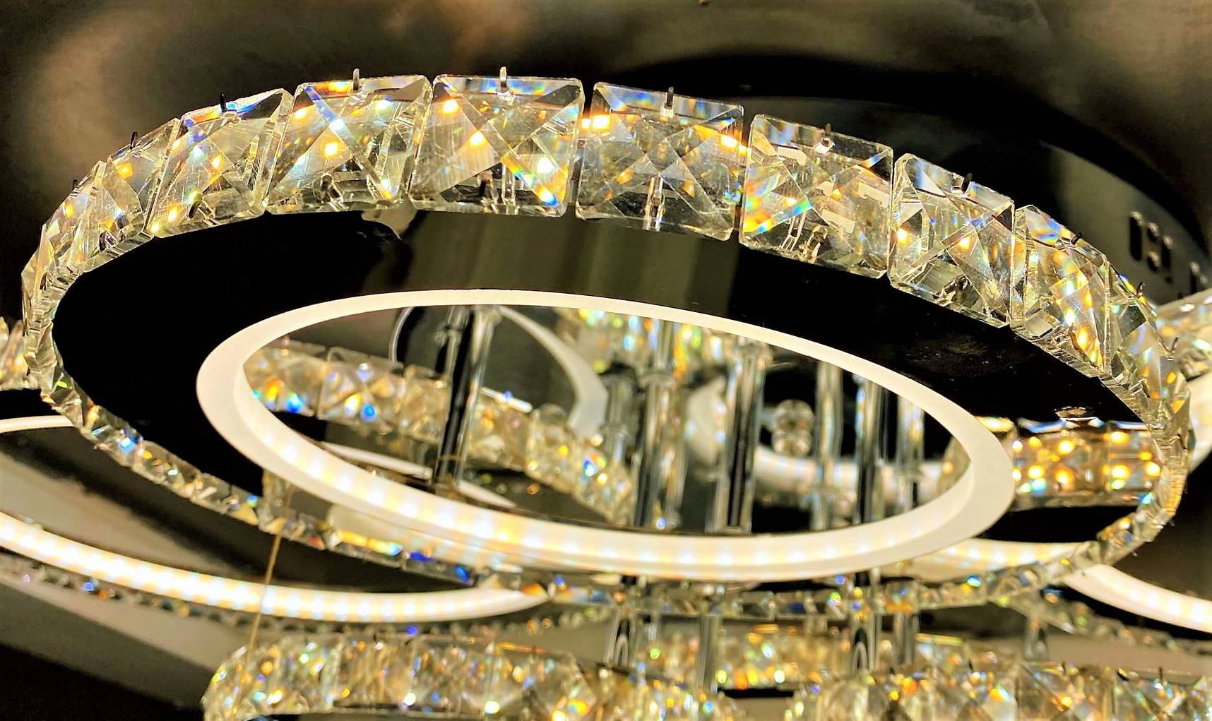 LED осветително тяло 120W Кристал 3 CIRCLE дизайн с дистанционно