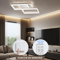 Осветително тяло LED TWO SQUARE SILVER Еквивалент 600W Дистанционно управление