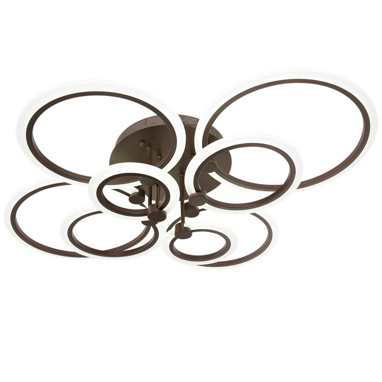 LED осветително тяло 228W 4+4 CIRCLE GIGANT Design Brown с дистанционно