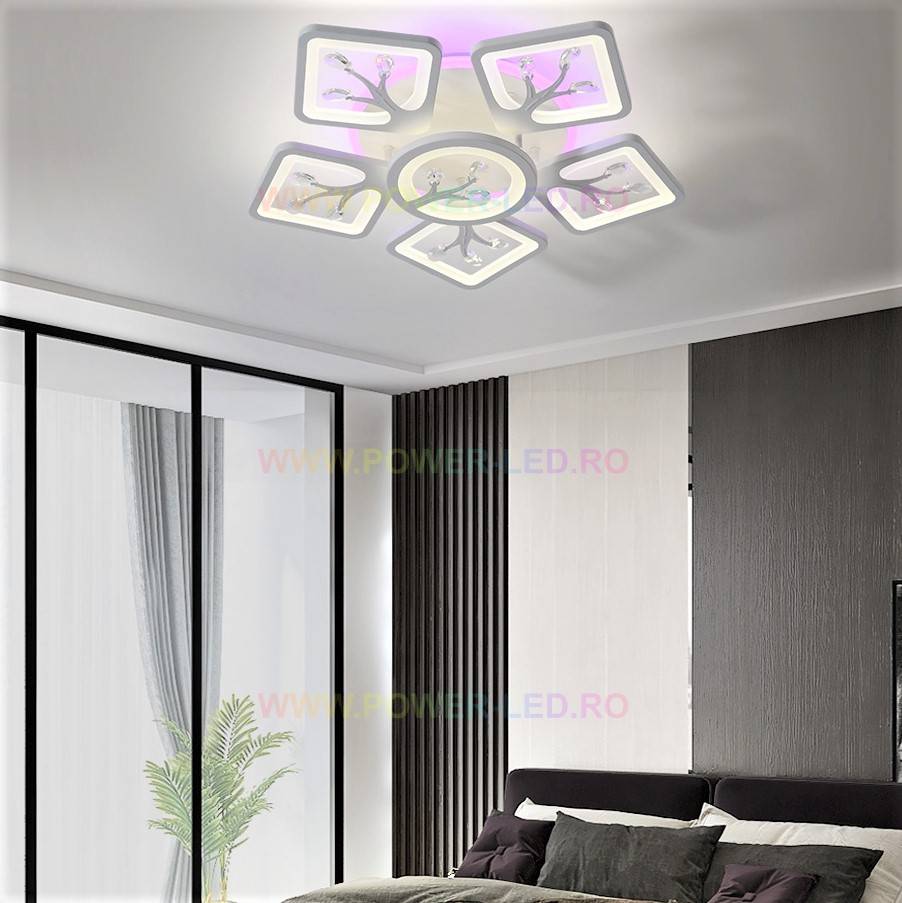 LED осветително тяло LEAVES RGB Еквивалент 600W с дистанционно