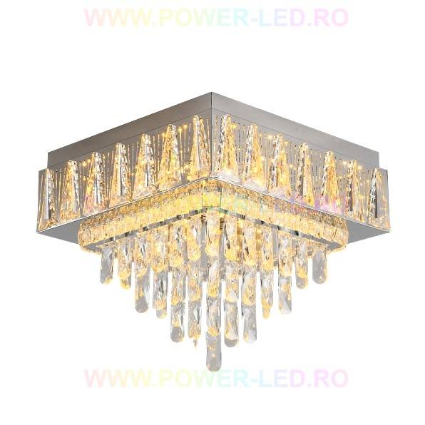 LED осветително тяло 120W ELEGANCE SQUARE Maxi Cristal с дистанционно