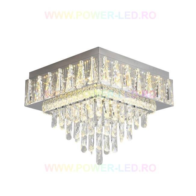 LED осветително тяло 120W ELEGANCE SQUARE Maxi Cristal с дистанционно