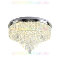 Lustra Led 100W Elegance Circle Maxi Cristal Telecomanda Lighting Fixtures