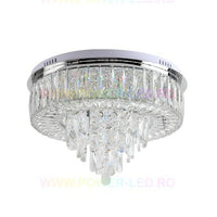 Lustra Led 100W Elegance Circle Maxi Cristal Telecomanda Lighting Fixtures