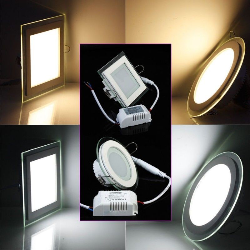 LED спот 12W Кръгъл Мат Стъклен Ринг / ⌀160mm / Вграден