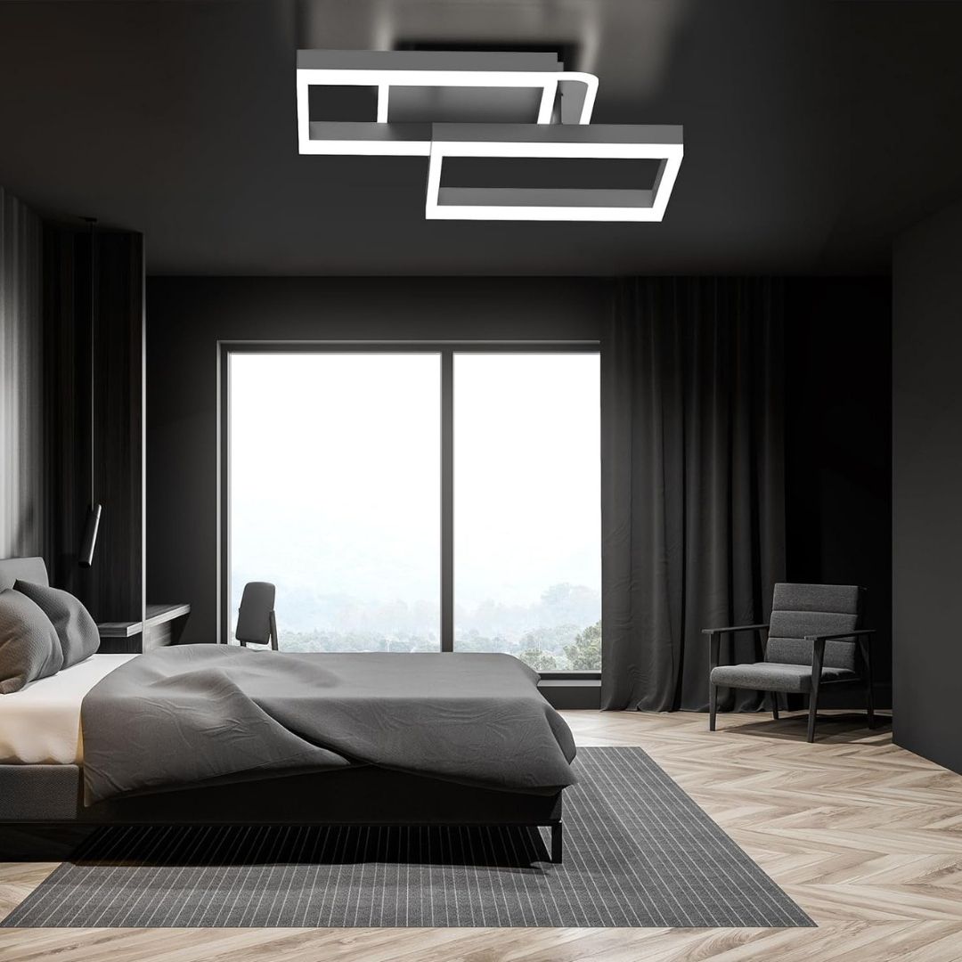 Осветително тяло LED TWO SQUARE SILVER Еквивалент 600W Дистанционно управление