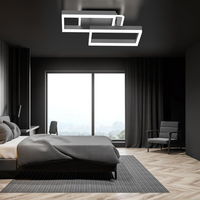 Осветително тяло LED TWO SQUARE SILVER Еквивалент 600W Дистанционно управление